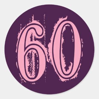 Number 60 Stickers | Zazzle