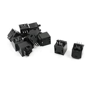 Gino Audio Video 3 Pin Optical Fibers Socket, Black, 10Pcs, Female-to ...