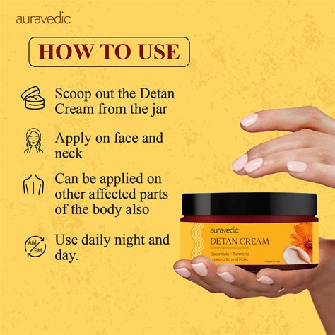 Buy 100% Authentic and Organic Auravedic's De-tan Cream