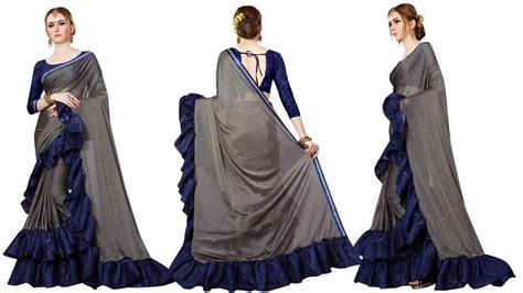 Saree with Frills: देखिये साड़ियों में तरह-तरह के नए झालर - DusBus