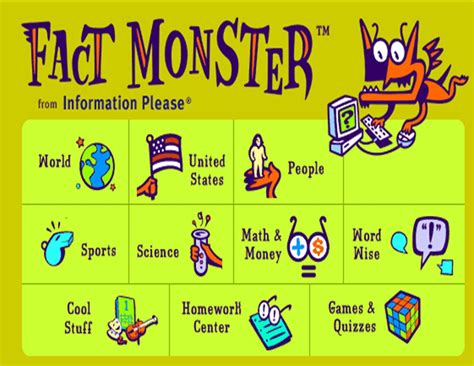 Clever Homeschoolers: Website: Fact Monster