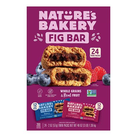Natures's Bakery Whole Grain Raspberry and Blueberry Fig Bars, 24 ct./2 ...