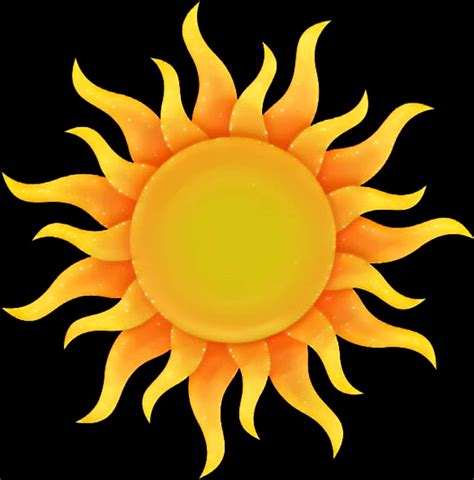Download A Yellow Sun With Orange Flames [100% Free] - FastPNG