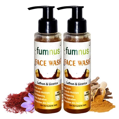 Fumnus Herbal Face Wash Saffron & Licorice for Oily and Acne Skin 100ML ...