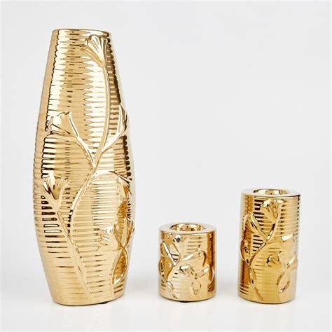 Buy Stellar Set of 3 Porcelain Vase and T-Light Holder from Home Centre ...