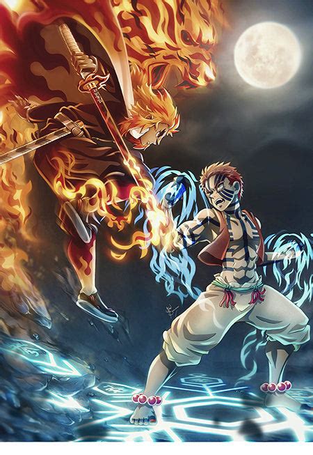 Rengoku vs Akaza Poster – Posterwa