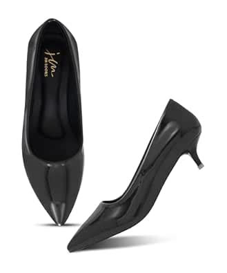 JM LOOKS Women Pointed Toe Kitten Heel Pumps for Office, Formal ...