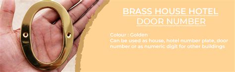 eSplanade 4" Brass House Hotel Door Number 0-9 (0(zero)) : Amazon.in ...