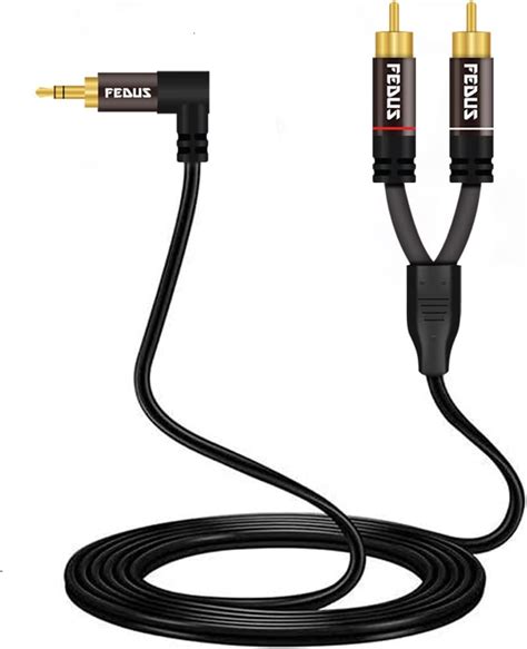 FEDUS 3.5mm to RCA Cable 4.9ft/1.5M, RCA to 3.5mm Male Audio Adapter ...