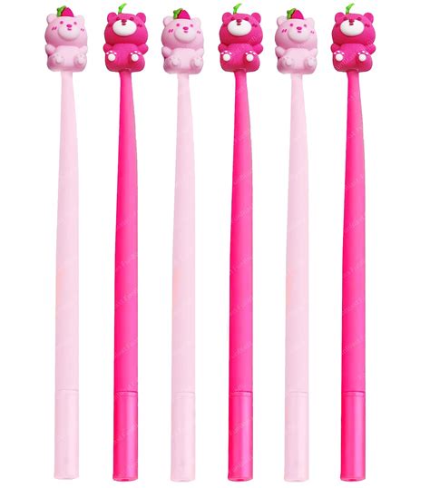 FunBlast Strawberry Bear Gel Pen - Silicone Gel Pen for Smooth Writing ...