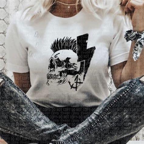 Skull Lightning Bolt - Etsy