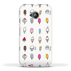 FUNKYLICIOUS Moto E2 Back Cover Ice Cream Art Design (Multicolour ...