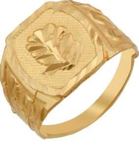 RN Gold Plated Brass Simple Sober Flower Design, Real Gold Look, Ethnic ...