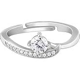 GIVA 925 Silver Anushka Sharma Zircon Leaf Ring, Adjustable | Gifts for ...