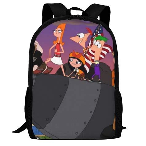 Phineas And Ferb Backpack, 3d Printed Laptop Backpack, Water Resistant ...