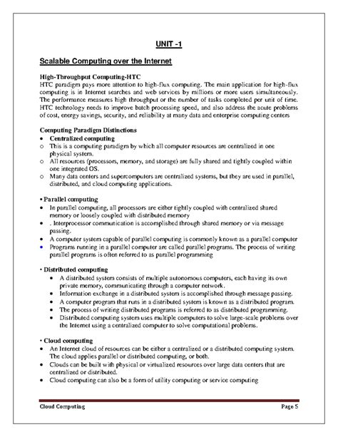 Scalable Computing over the Internet - UNIT - Scalable Computing over ...