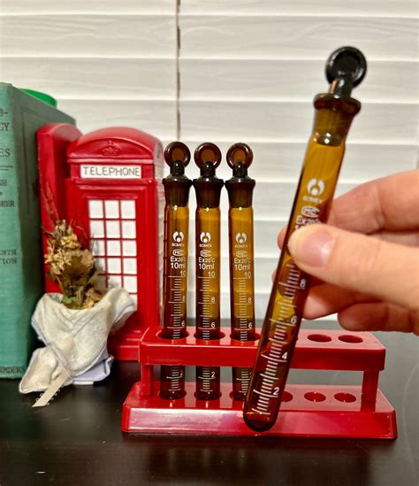 Micro Science Set: 10-ml Amber Glass Test Tubes With Grounded Stopper ...
