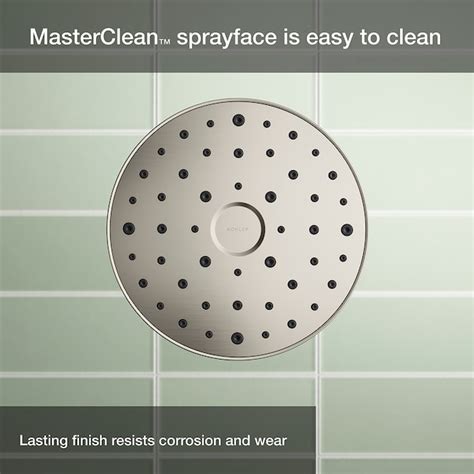 KOHLER Raindet Vibrant Brushed Nickel 8-in Round Fixed Rain 1.75 GPM ...