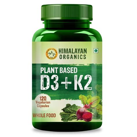 Himalayan Organics Plant Based D3+K2, 120 Capsules Price, Uses, Side ...