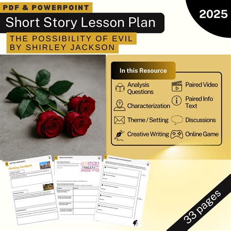 The Possibility of Evil by Shirley Jackson - 7 Day! Lesson Plan - No ...