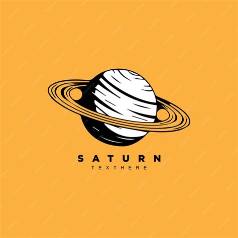 Premium Vector | Vintage retro hand drawn Saturn planet logo design ...