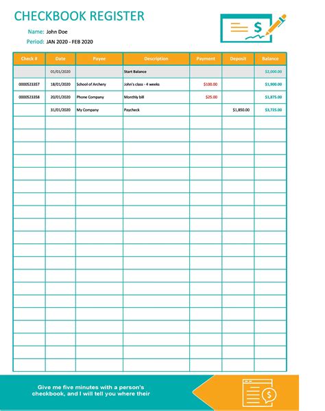 Check Register Printable