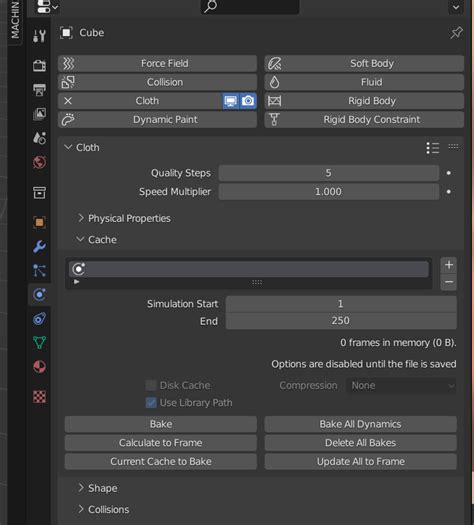 Image result for Blender 2.9 Cloth Simulation Parameters