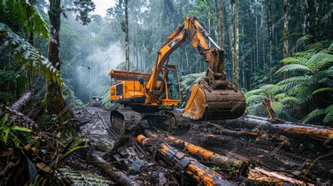 Image result for Small Excavator Logging