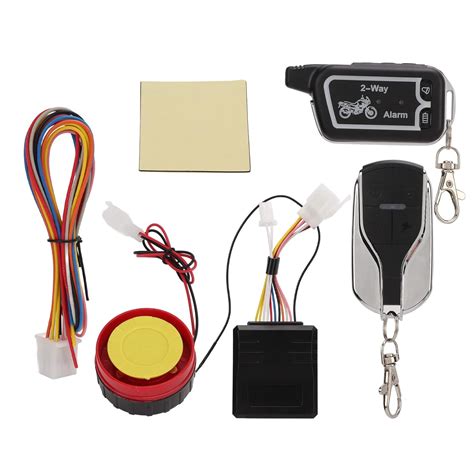 Aramox Motorcycle 2 Way Alarm System, Universal Motorcycle Two Way ...