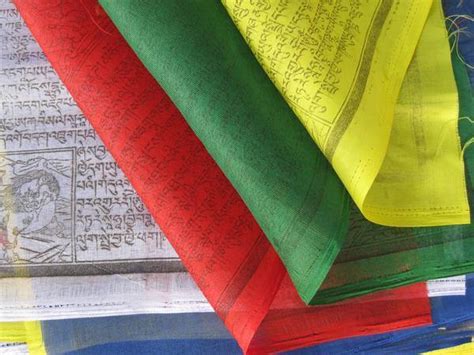 5 rolls of Tibetan Horizontal Prayer Flags ~ 25 flags each ~Rotto cloth ...
