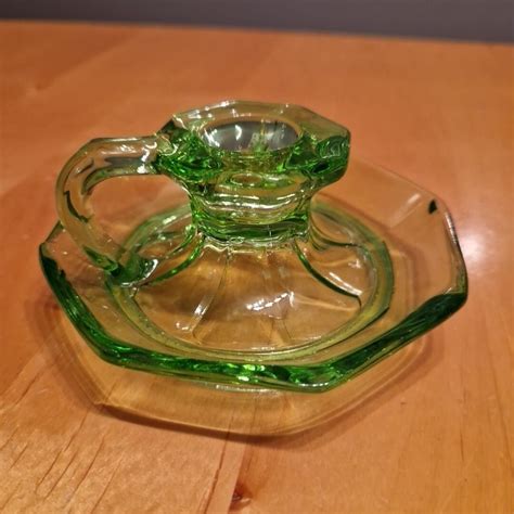Vintage Green Glass Wee Willy Winky Candle Holder Candlestick - Etsy