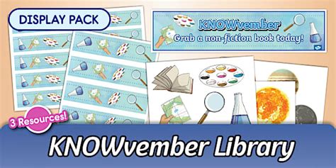 KNOWvember Library Display Pack (teacher made) - Twinkl