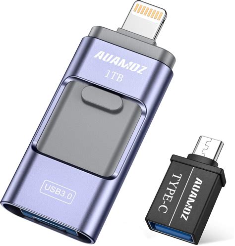 Amazon.com: AUAMOZ Flash Drive for iPhone 1TB, iPhone USB Memory Stick ...