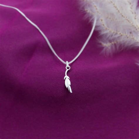 German Silver Leaf Charm With Chain – Tahi