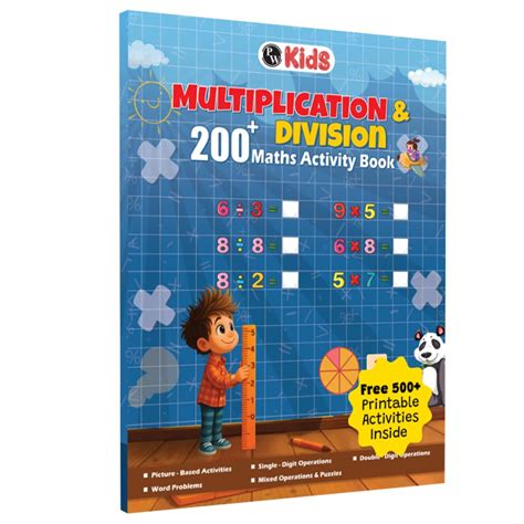 200+ Multiplication & Division Maths Activity Book For 5+ Years Old ...