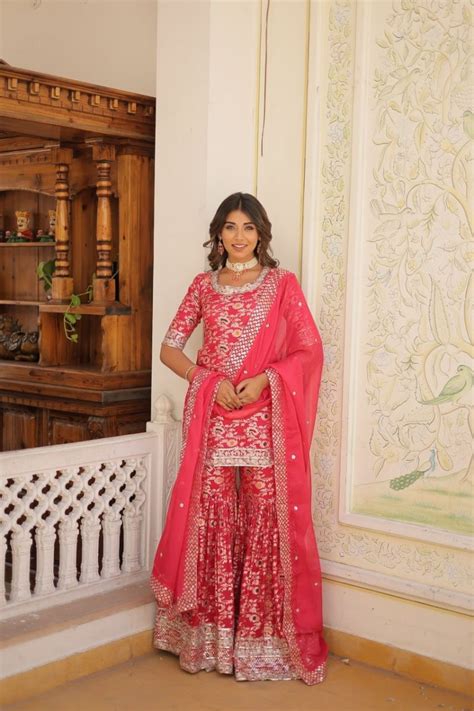 Anamika Vol 52 Viscose Kurti Gharara With Dupatta Collection