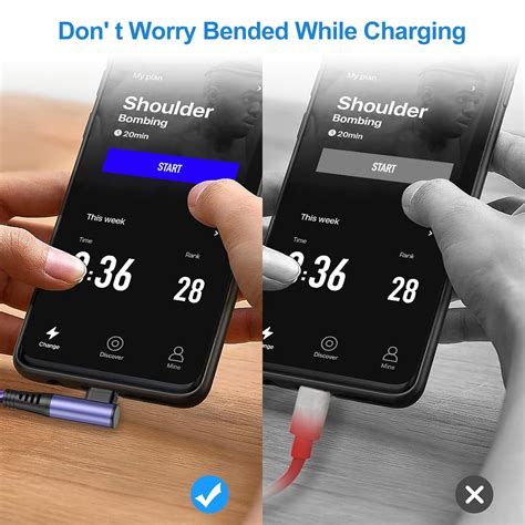 Buy Type C Android Phone C Charger USB Cord Angle Right 90° Degree Bent ...