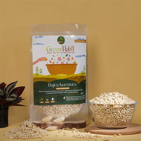 Greenhabit Bajra Kurmura Murmura aka Pearl Millet Puffs for Healthy Br ...