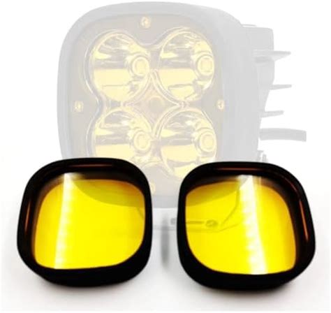GEAR UP HJG 4 LED Square Fog Lamp Yellow Cover With Acyrlic Yellow Lens ...