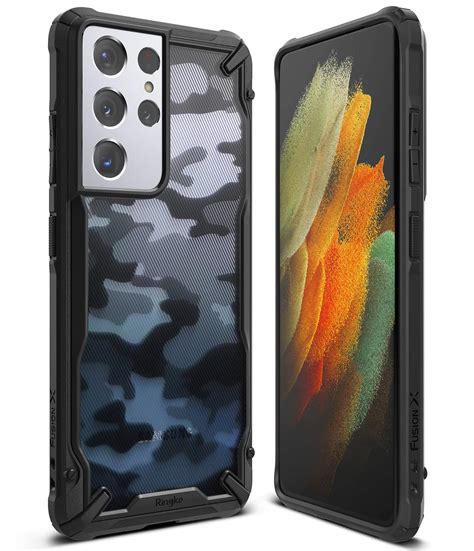 Samsung Galaxy S21 Ultra Back Cover Case | Fusion X Design - Camo Blac
