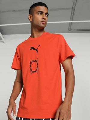 Buy Puma Franchise Core Men Orange T-Shirt Online