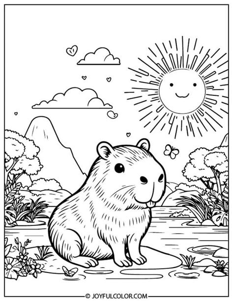 ¡Feliz Día del Capibara! 9 dibujos para colorear e imprimir