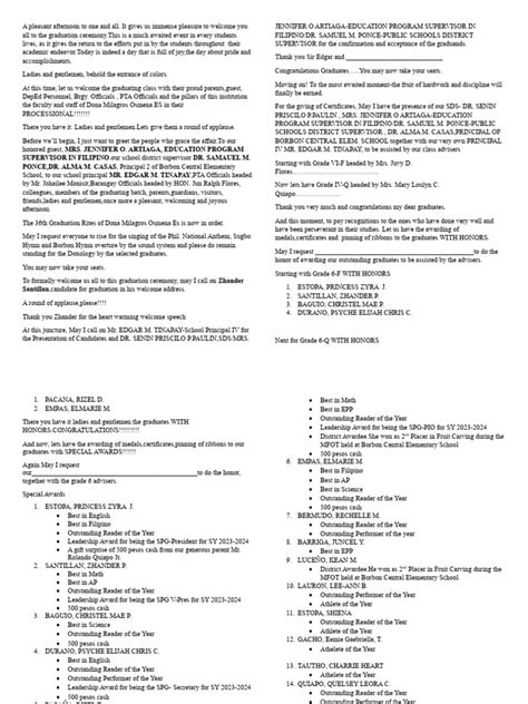 Graduation Script for Emcee Sample 的图像结果