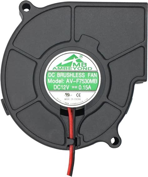 Buy 75mm x 30mm 7530 DC 12V Cooling Blower Fan, Dual Ball Bearing ...