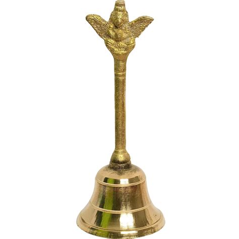 HOKOYA Traditional Handmade Brass Garuda Ghanti for Pooja | Pooja Bells ...