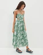 Buy American Eagle Women Green Sunset Maxi Dress Online