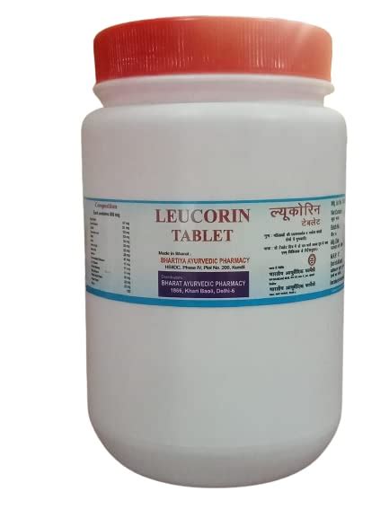 Buy Bhartiya ayurvedic pharmacy leucorin tablet - 1000 tab [ pack of 1 ...