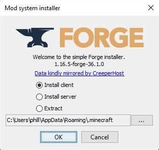 Install Forge Client 的图像结果
