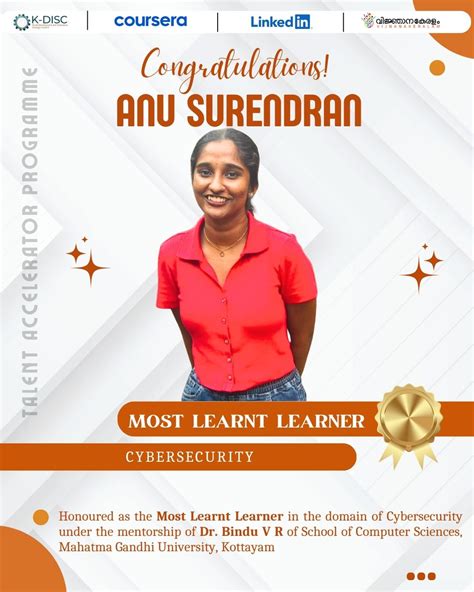 Most Learnt Learner - Talent Accelerator Program | Anu Surendran ...