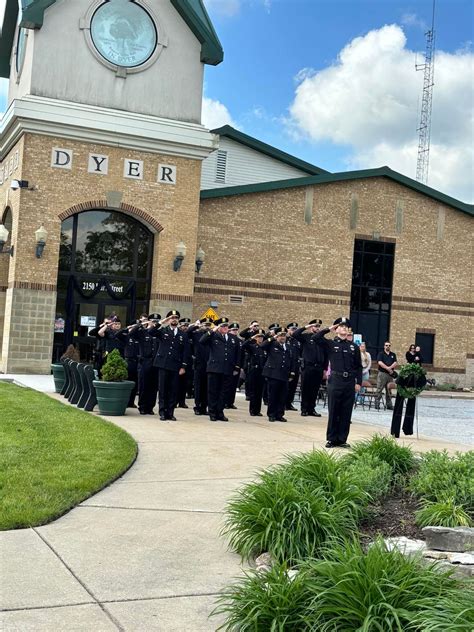 Dyer Police Department Flag Ceremony Memorial Service, Dyer Police ...